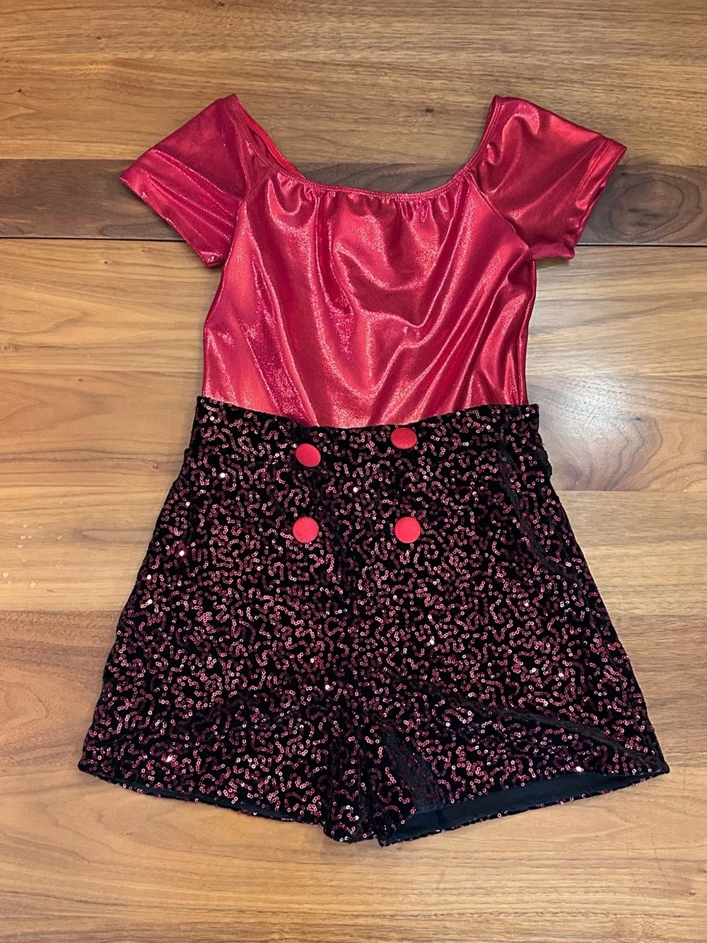 Sparkling Red Sequin Dance Dress for Kids - Worn once